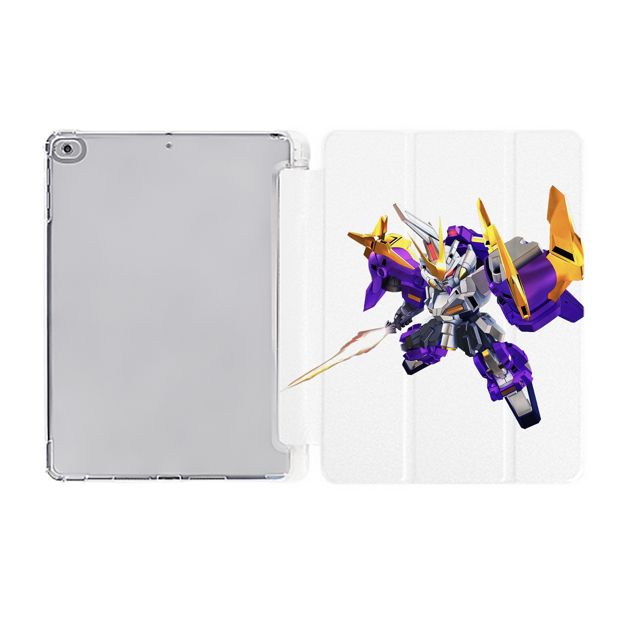 （画像用） 機動戦士ガンダム Mobile Suit Gundam IPad ケース ペン収納付き 三つ折りスタンド PUレザー×シリコン 対応機種9.5/10.5/10.9インチ